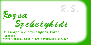 rozsa szekelyhidi business card